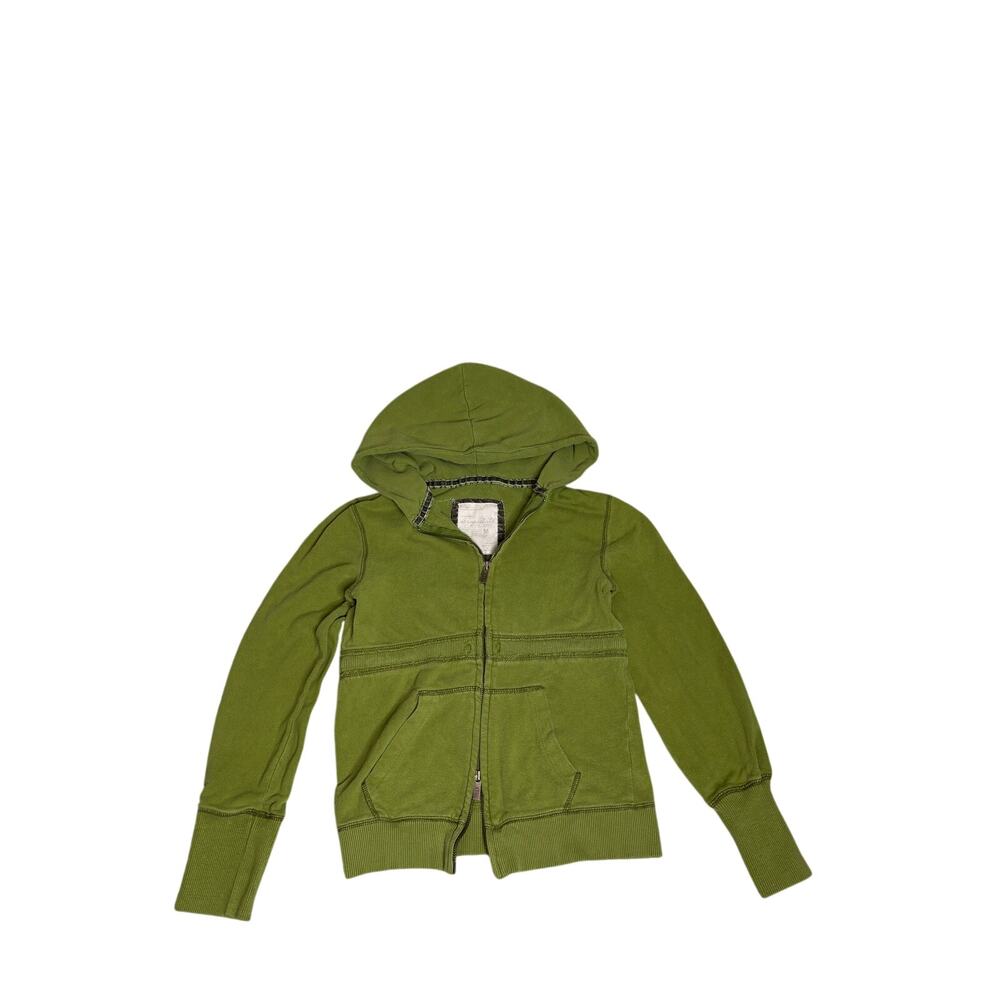 Aeropostale Green Y2K Zip Up Hoodie